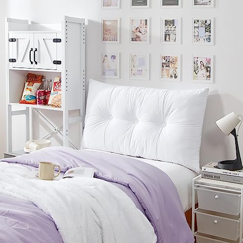 Dormco Rainha - Plush Tufted College Headboard - White #TOP1