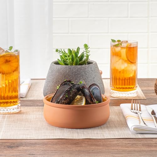 Restaurantware-Terra Tek 17 Ounce Terracotta Cazuelas, 2 Yellow Glazed Clay Pots For Cooking - Oven-Ready, Microwavable, Terracotta Serving Pots, Dishwashable, For Cooking And Serving by Restaurantware - Used condition - Image 6