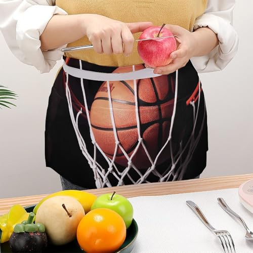 Tablier de basket-ball demi-taille durable et imperméable pour restaurant - 4
