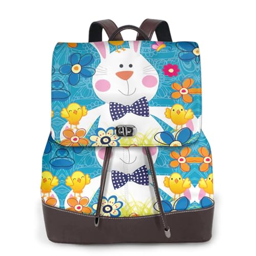 Sac à dos ordinateur portable femme en cuir imprimé noir tendance