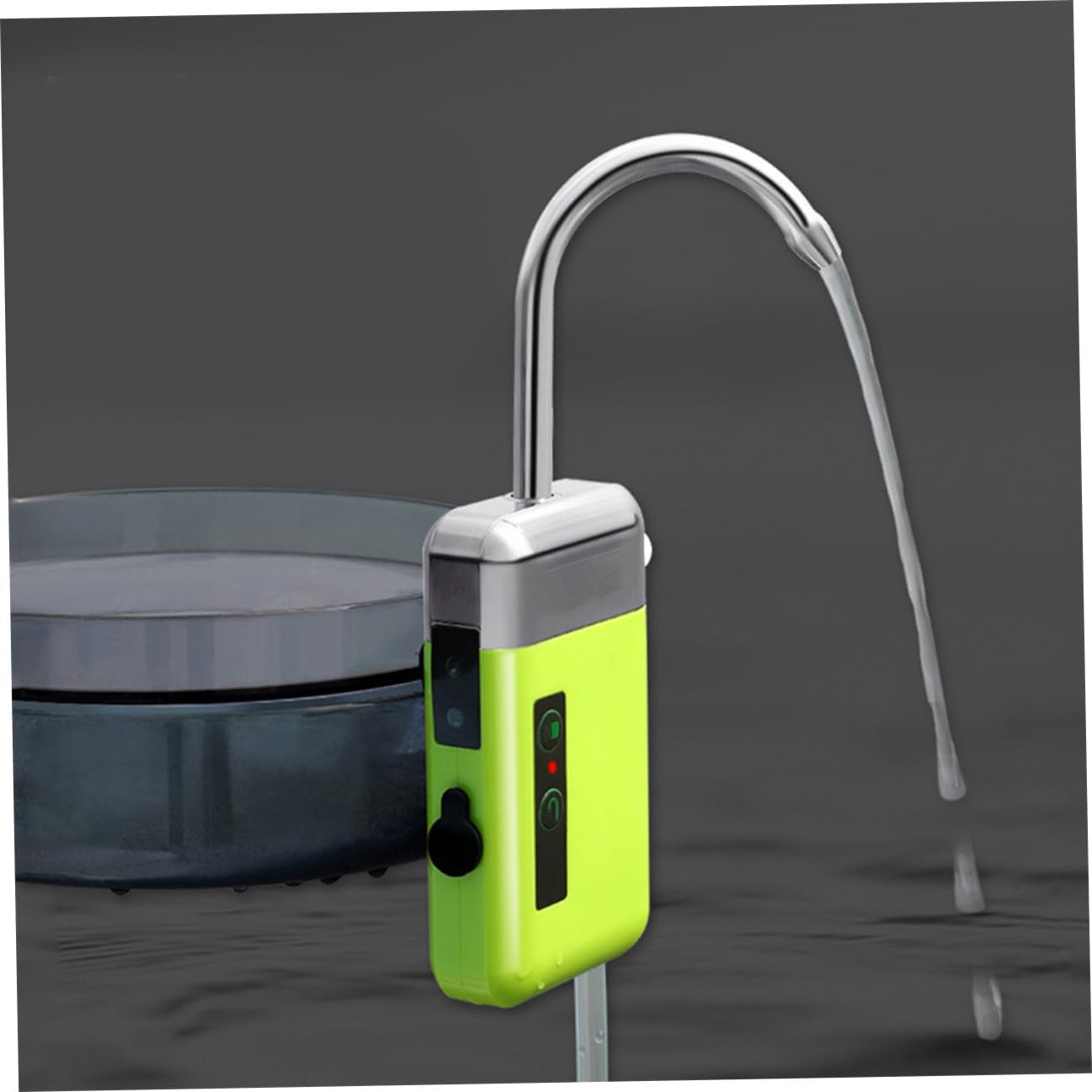 Balacoo Rechargeable Dual Use Aquarium Air Pump with Water Pumping and Aeration Functions for Indoor Outdoor Fish Tanks Hydroponics USB Charging Quiet Operation Green