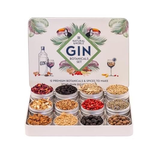 Set regalo Gin Botanicals and Infusions, composto da 12 confezioni di piante e spezie pregiate per infusi di gin