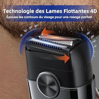 kensen Rasoio Elettrico Barba Wet&Dry Regolabarba Uomo 4D Rasoio Barba 120 Min Utilizzo Rasoio A Lamina Senza Fili 100% Impermeabile Mini Rasoio Elettrico Portatile Ottimo per I Viaggi