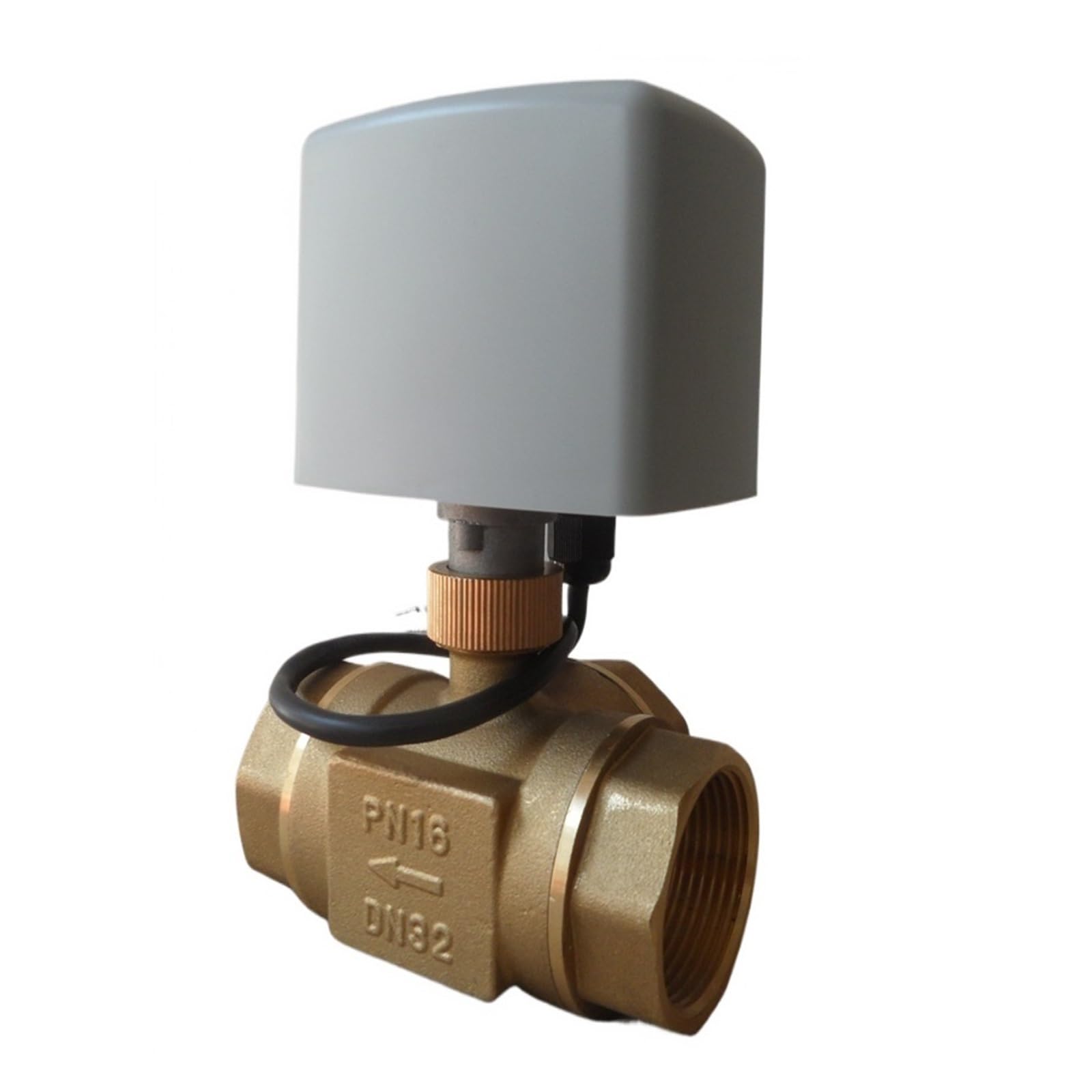 Vanne à Sphère, Vanne À Boisseau Sphérique 1-1/2" Pouce 3 Voies/Type T 3 Fils 2 Commandes Actionneur Électrique en Laiton Motorisé
