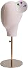 CHADWICK Wig Head Stand with Mannequin Head, 21 Inch Wig Stand, Fabric Head Hat Stand, Manikin Head Block, Wig Holder Head for Wig Styling, Displaying, Making, Retractable Pole, Height 19-24 Inches