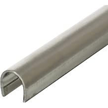 Snap On 1/4" Track Covers for Sliding Patio Glass Doors - Stainless Steel Replacement for Sliding Door Repair and Maintenance - 8 Feet