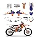 Motocross Bicicleta Pegatinas Completa Gráficos Adhesivos Pegatinas for la KTM 125 250 300 350 450 EXC EXCF XCW XC XCF 2017 2018 2019 (Color : Blank)