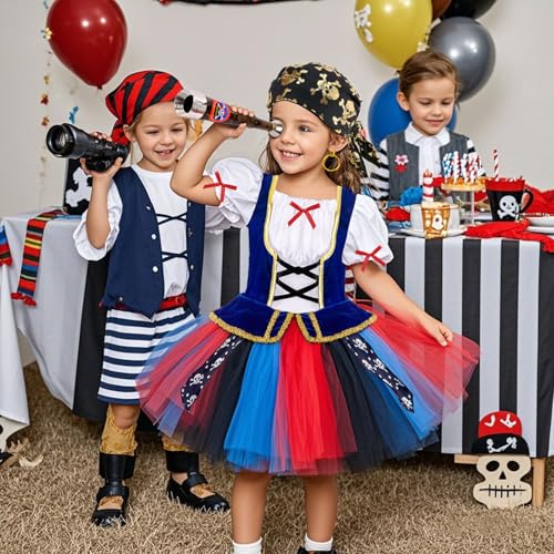 Disfraz de pirata para niñas 14 piezas miniatura 6