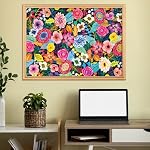 Puzzles pour adultes 1000 Pièces de fleurs en fleur pour décoration colorée 1000 Puzzles pour adultes, Cadeau pour anniversaire, Saint Valentin, Mariage, Fête des mères