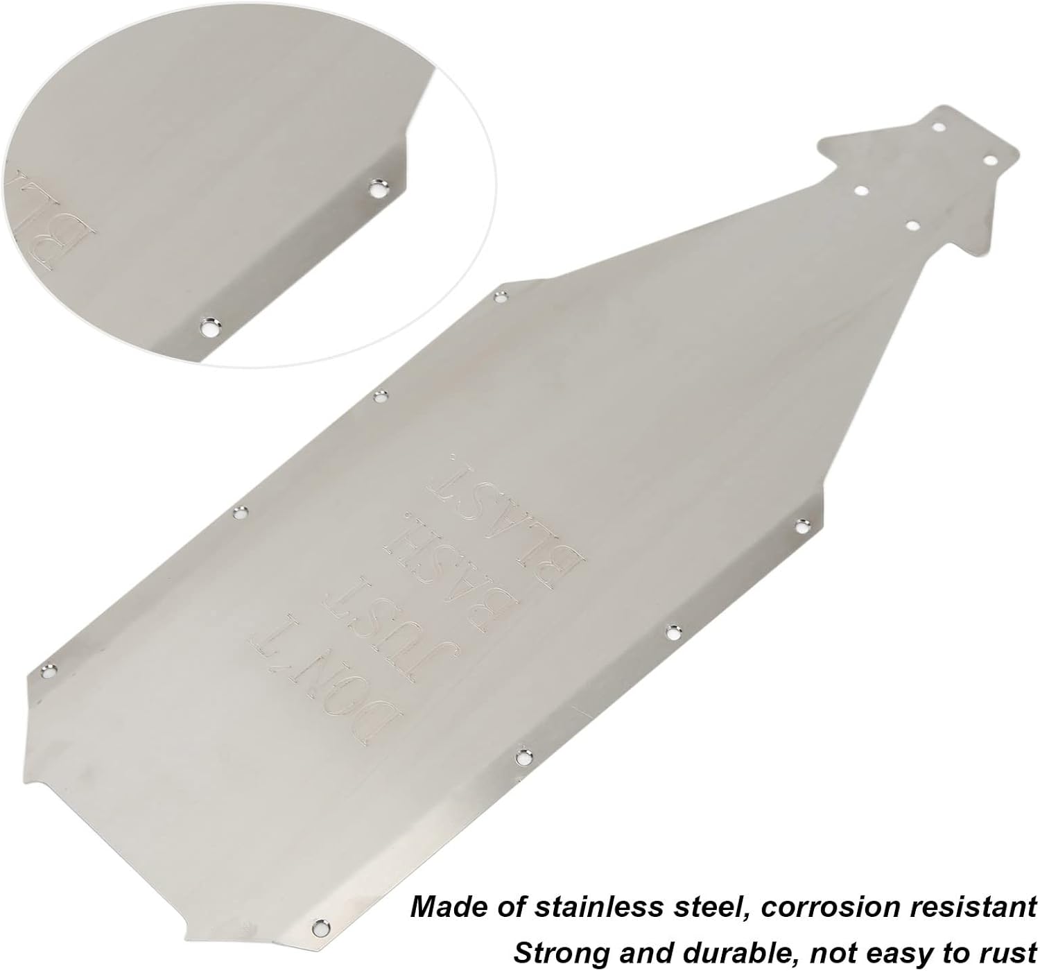 VGEBY Chassis Armor Bumper, Stainless Steel Chassis Armor Protector for EXB 1/8 RC Car Parts 6A Chassis Protector