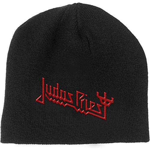 Image of Judas Priest Beanie Hat Fork Band Logo Firepower Official Black One Size