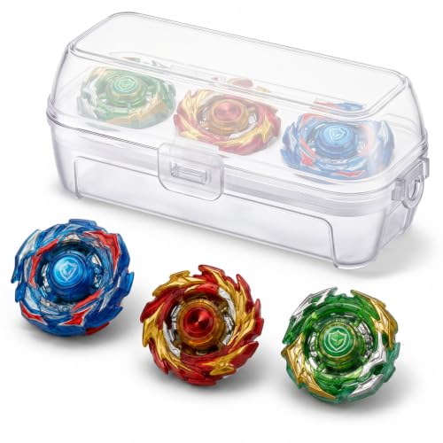 Foilswirl Spinning Top Case Storage Spin Top Carrying Case, 3 Compartment