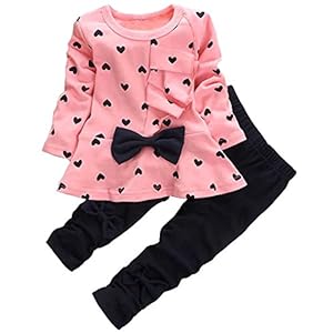 Baby Girl Clothes Infant Outfits Set 2 Pieces with Long Sleeved Tops + Pants