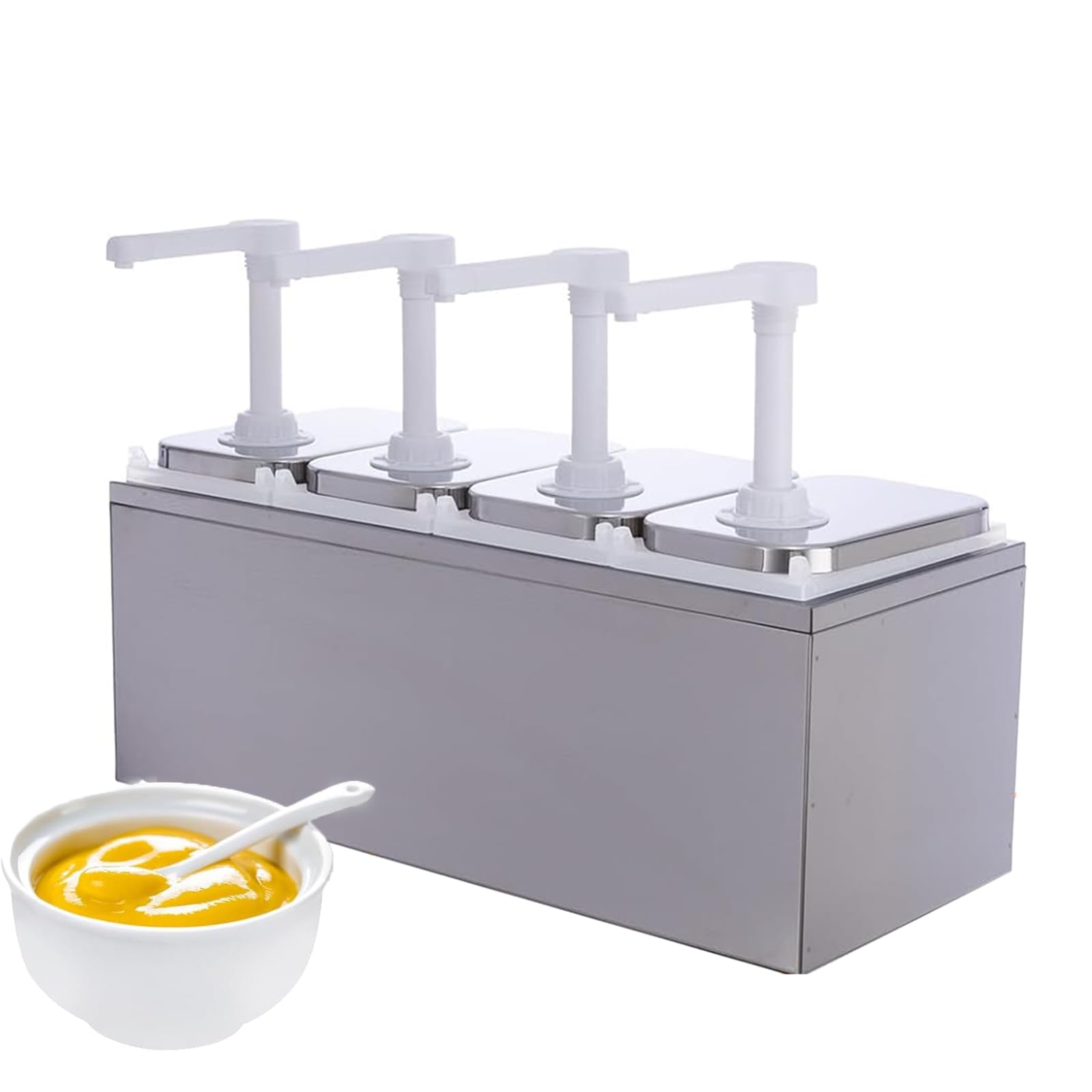 Pompe à sauce de 2 L en acier inoxydable au design épuré et à la finition haut de gamme