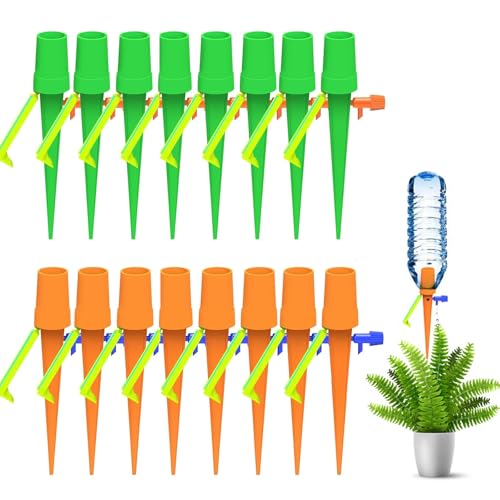 xolear 16 Pièces D'irrigation Automatique, Irrigation Goutte à Goutte Réglable, Spikes Auto-Arrosage, D'arrosage Automatique avec Vannes de Régulation pour Jardin Maison Intérieur Extérieur