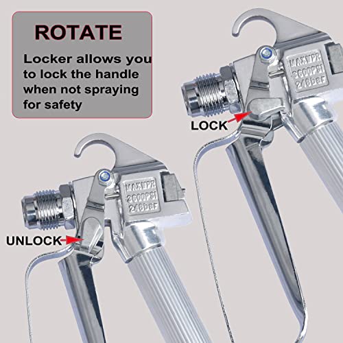 JWGJW Airless Paint Spray Gun with 10 Inch Airless Extension
