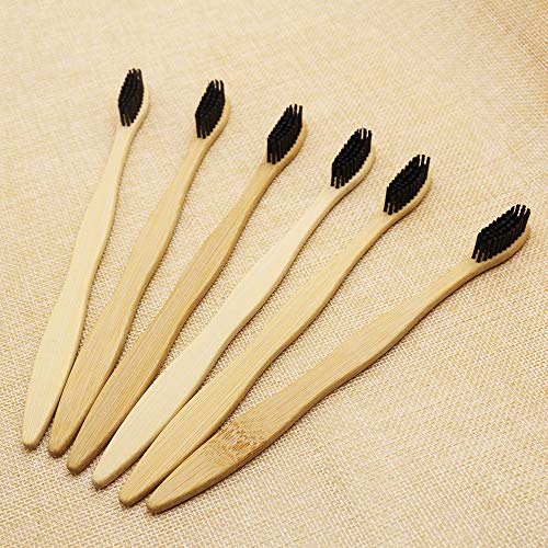N-Amboo Hard Toothbrush Bamboo Toothbrush For Adult Manual Toothbrsuh Hard Bristles Pack Of 6 #TOP4