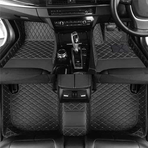 Awotzon Custom Car Floor Mats are Suitable for Toyota Leather Car Floor Mats, Wear-resistant Anti-slip, Four-season Universal, Right-hand Drive(Black)