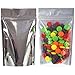 100 Pack - CleverDelights Silver/Clear Stand-Up Pouches - 5" x 8" x 2.5" - 4oz - Resealable Zip lock Bag