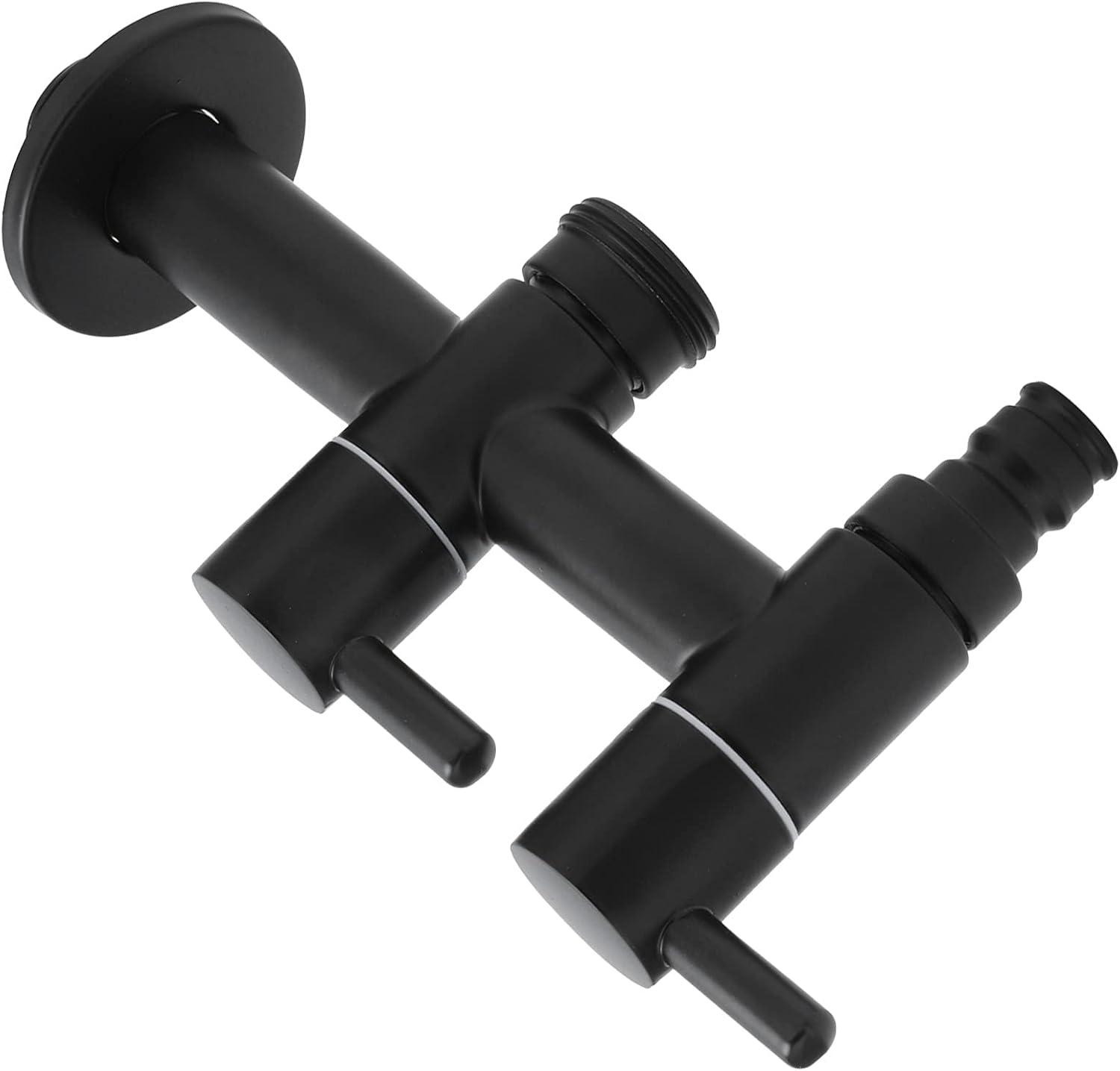 G1/2 Wall Mounted Cold Water Faucet Stainless Steel Lengthen Sink Faucet Washing Machine Mop Pool Garden Taps Long Double Cold Water Tap for Bathroom