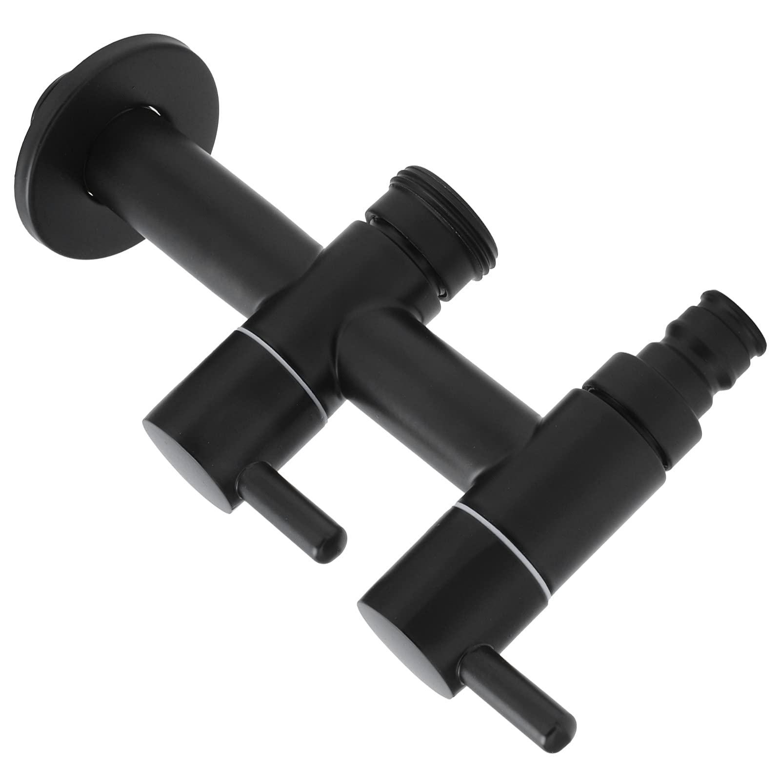 G1/2 Grifo de Lavadora de Bronce Negro Frío Doble único Retro Montado en la pared Inoxidable Alargar El Grifo del Fregadero Grifo de Latón con Cepillo de Aceite de Doble Uso