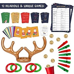 12 Games of Christmas 12 Hilarious Holiday Games Family Party Games Pack for Kids Teens Adults by Beat That Game