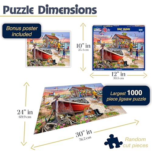 Puzzle White Mountain de 1000 Piezas, Bait Shack Seek & Find, Piezas Grandes, Regalo para Adultos y Familia, 24"x30" miniatura 2