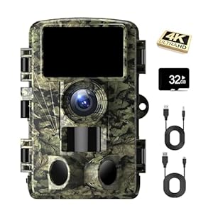 Trail Camera – 4K 48MP WiFi Game Camera with Night Vision, 0.05s Trigger Motion Activated Camera, IP66 Waterproof, 130 Wide-Angle Cell Phone App No Glow Infrared LEDs for Outdoor Wildlife