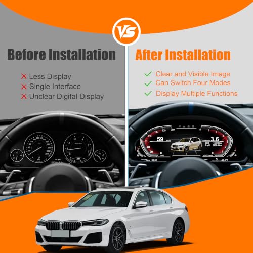 Digital Cluster for BMW F30 F36 2013-2020，12.3 inch Linux System Original Modern Car Odometer Information Head up Display Electronic Gauge Speedometer Instrument Dashboard Screen by Pioowirk - Image 2