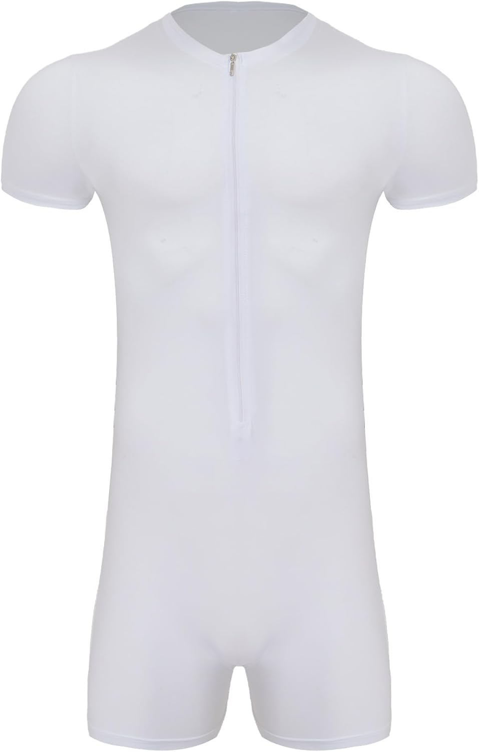 Men Slimming Undershirt Nightwear Tummy Control Pajamas | Undershirts,Zipper Front,Gym Rompers,One Piece Thongs Leotard,Ultra Thin Soft and Breathable,Singlet Wrestling Jumpsuit
