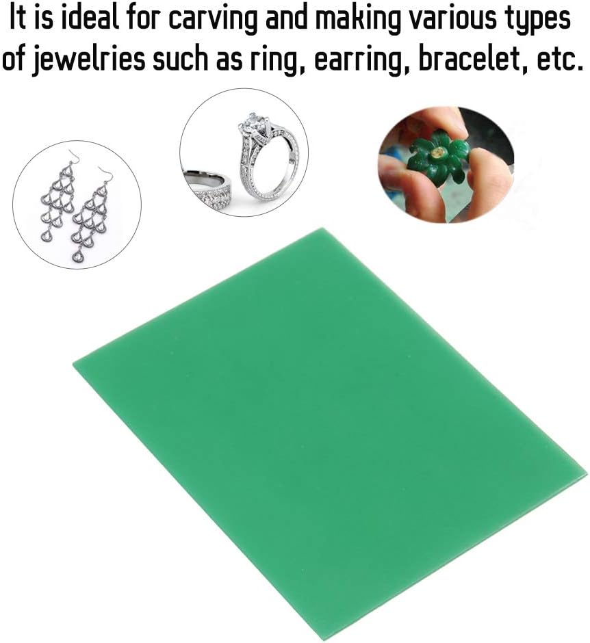 Plplaaoo Green Carving Wax for Jewelry Making – Soft Modeling Wax for Ring Crafting, Casting & Engraving – 1.2mm Thickness DIY Jewelry Wax Kit for Professional and Hobbyist Use