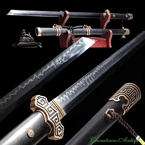 Sharp Seize Soul Sword T10 Steel Blade Clay Tempered Candle Flame Grain #1820