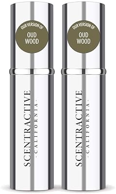 CA Perfume Impression of T. Ford Oud Wood For Men Replica Version Fragrance Dupes Concentrated Long Lasting Eau de Parfum Spray Refillable Atomizer Bottle 0.17 Fl Oz/5ml-X2