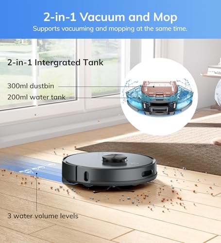 ILIFE A20 Pro Robot Vacuum Cleaner & Mopping,6500Pa Strong Suction,Advanced LiDAR Navigation,Customized Cleaning Upto 4500sft,5200mAh,WiFi... - Image 5