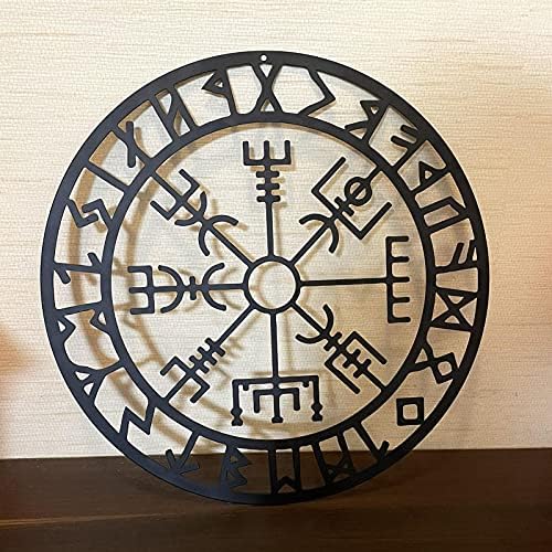 LOVOICE Deluxe Viking Compass Norse Wall Art Home Decor Vegvisir Metal Interior Artwork Perfect For Modern Vikings