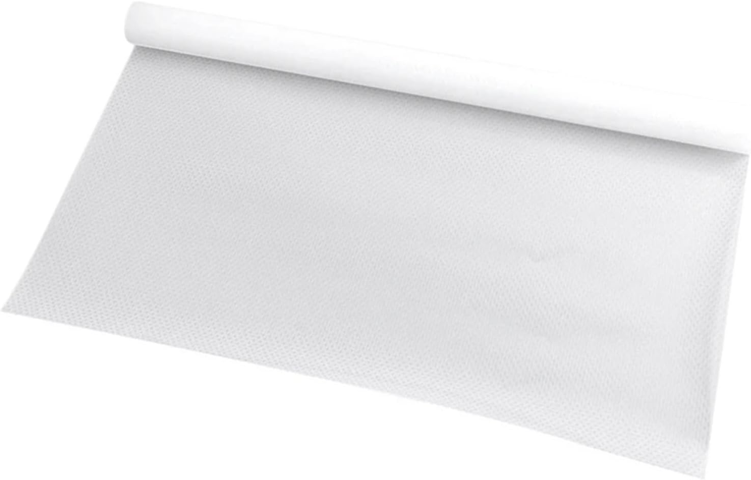 Shelf Liners Translucent PEVA Non Slip Drawer Mat Shelf Cover Kitchen Refrigerator Waterproof Cabinet Pad Table Placemat Oil-Proof Liners(White 60x150cm)