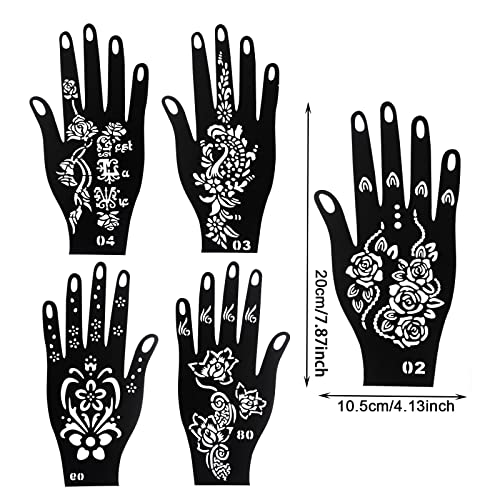 MUNSKT 20 Pieces Hand Shape Tattoo Stencil Sticker Set - Image 2