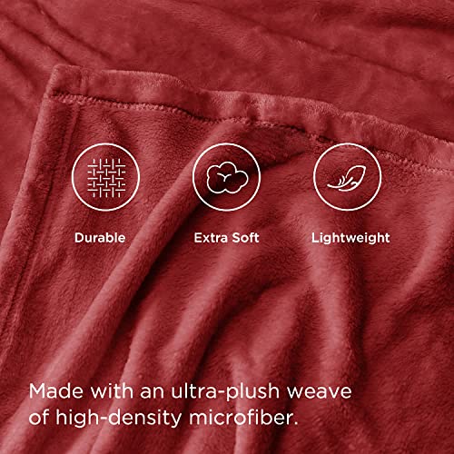 Image of VAS COLLECTIONS Premium Plush Summer Double Bed Dohar /AC Blanket | 300 GSM Reversible Lightweight Cozy Soft for Bed, Sofa, Couch, Travel & Camping| 220x230 cm - Maroon
