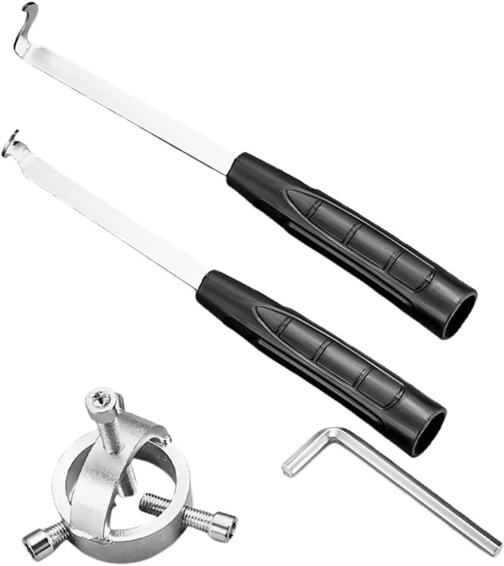 KICHOUSE 1set Blade Cleaning Tool Scraper and Wrench Efficient Carbon for Engine Maintenance Portable Design for Deep Gaps and Cleaning