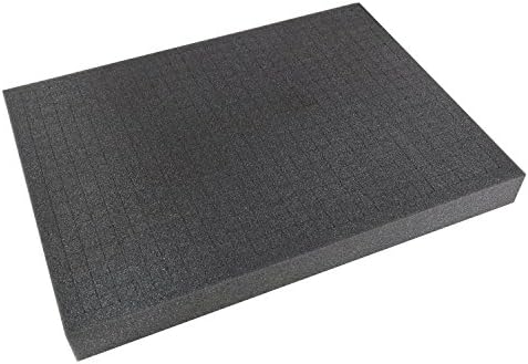 HMF 1451-45 Cubed Foam, Pluck Foam, Pre-Cutted Foam,440 x 320 mm, Case Insert, Tabletop, Height: 45 mm
