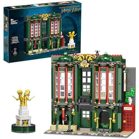 Under the Baubles Magical Alley Toy Building Set for Wizards and Witches, 1056 PCS Collectible Wizarding World Gifts Idea for Harry Fans Cover