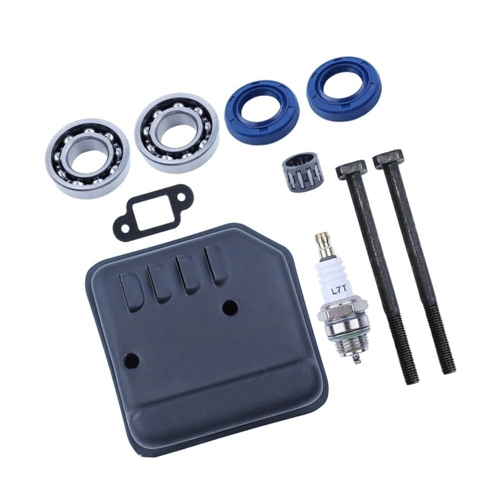 Kit de Juntas y retenes de Aceite for cojinetes de cigüeñal, Pernos, bujías y Agujas, Compatible con MS180, MS170, 018 y 017.