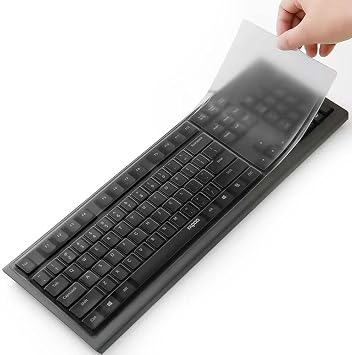 Silicone Keyboard Universal Notebook Dustproof Cover Desktop PC Keyboard Protector, High Transparency, Waterproof, Dustproof, Antibacterial, Abrasion Resistant, Quiet, Ultra Thin, Computer Keyboard