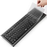 Universal Clear Desktop Computer Keyboard Protection Skin Protector Cover for PC 104/107 Keys Standard Keyboard,Ultra Thin Desktop PC Silicone Waterproof Dustproof Keyboard Cover (Type-A)