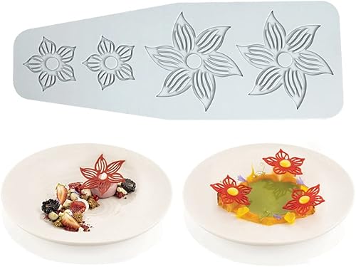 Miniatura 10 de Molde de silicona para encaje de flores, surtido de moldes texturizados para tartas, hueca 3D, fruta, manzana, pera, tapete de encaje para hornear,