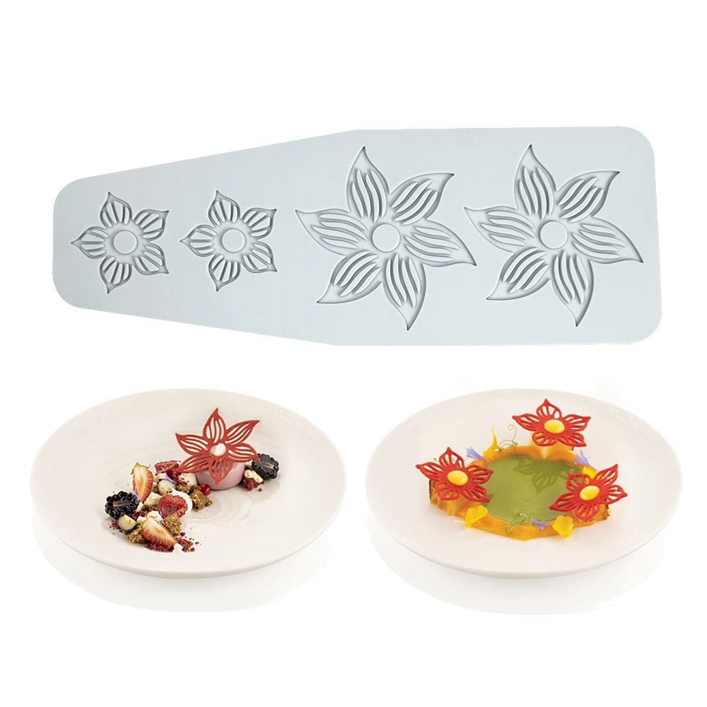 Silicone Lace Mold Flower Silicone Molds Assorted Textured Cake Mat Hollow 3D Fruit Apple…