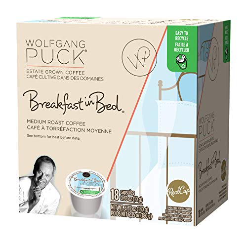 Wolfgang Puck Coffee Single Serve Capsules, Medium Roast, Compatible With Keurig K-Cup Brewers, Breakfast In Bed, 18 Count #TOP5