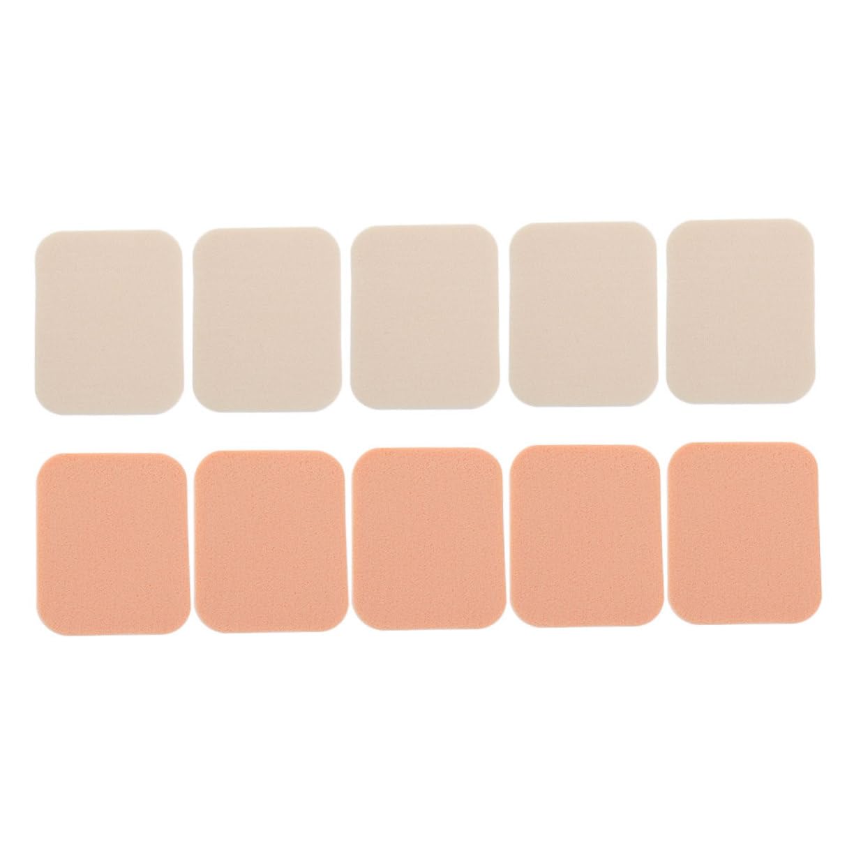 VICASKY 10pcs Square Makeup Puff Soft Cosmetic Pads for Wet Dry Application for Face Powder and Foundation Reusable and Easy to Tone Colors