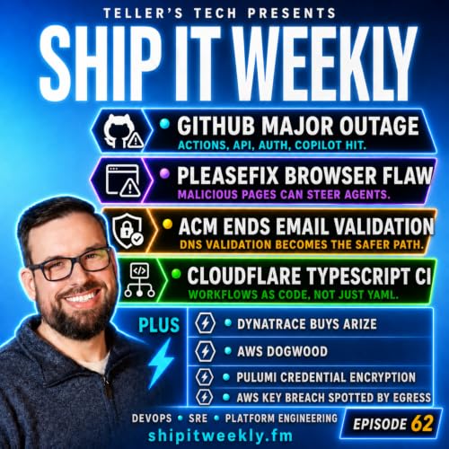 GitHub Outage, PleaseFix Agentic Browser Vulnerability, AWS Certificate Manager Drops Email Validation, Cloudflare TypeScript CI Workflows, AI Observability Consolidation, and the Hidden Cost of &ldquo;Simple&rdquo; Platform Changes