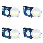 PHILIPS 15W 3in1 AstraGlow Round LED Panel Light | Slim Surface Panel with High Brightness & Energy Efficiency | Durable Polycarbonate Body – White Finish | Pack of 4
